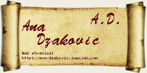 Ana Džaković vizit kartica